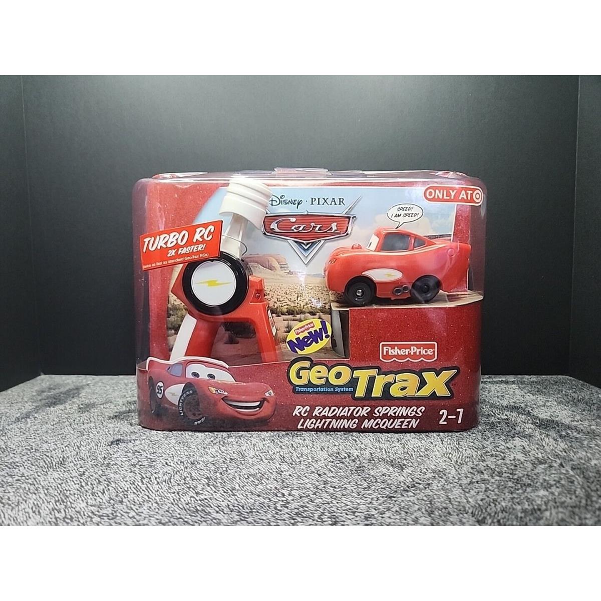 Fisher Price Geo Trax Turbo RC Radiator Springs Lightning Mcqueen Pixar Cars