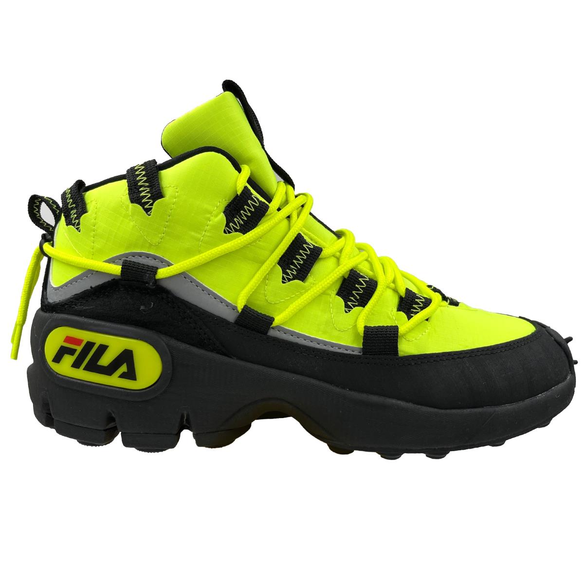 Fila Men`s Grant Hill 1 X Trailpacer Athletic Trail Hiking Sneakers 1QM00780 Safety Yellow/Black/Red