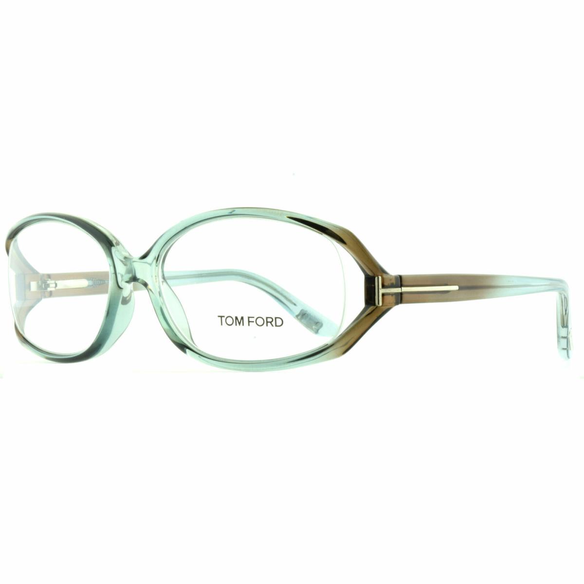 Tom Ford FT5186 086 Clear Blue / Brown Oval Optical Frames Eyeglasses