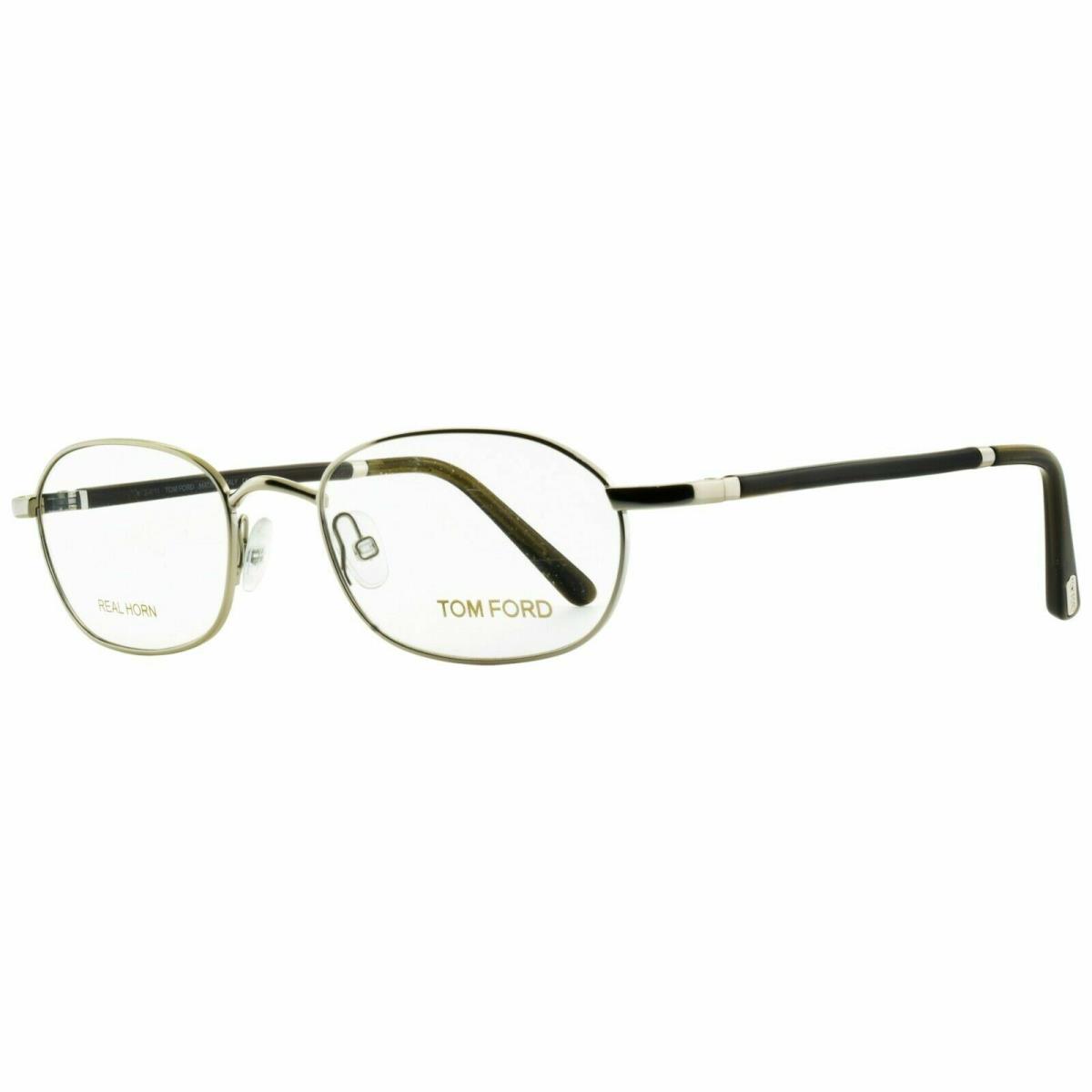 Tom Ford FT5218 016 Silver / Brown Oval Optical Frames Eyeglasses