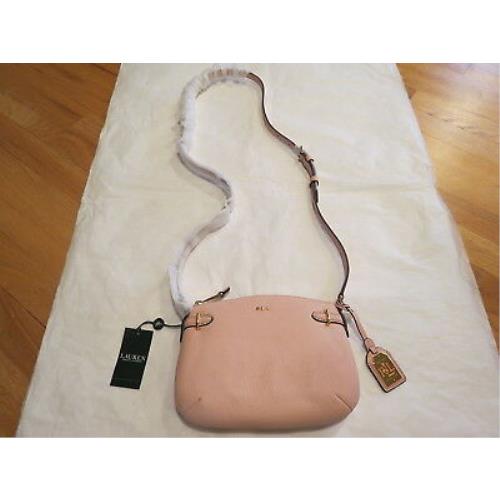 Lauren Ralph Lauren Easby Cecila Leather Crossbody Blush