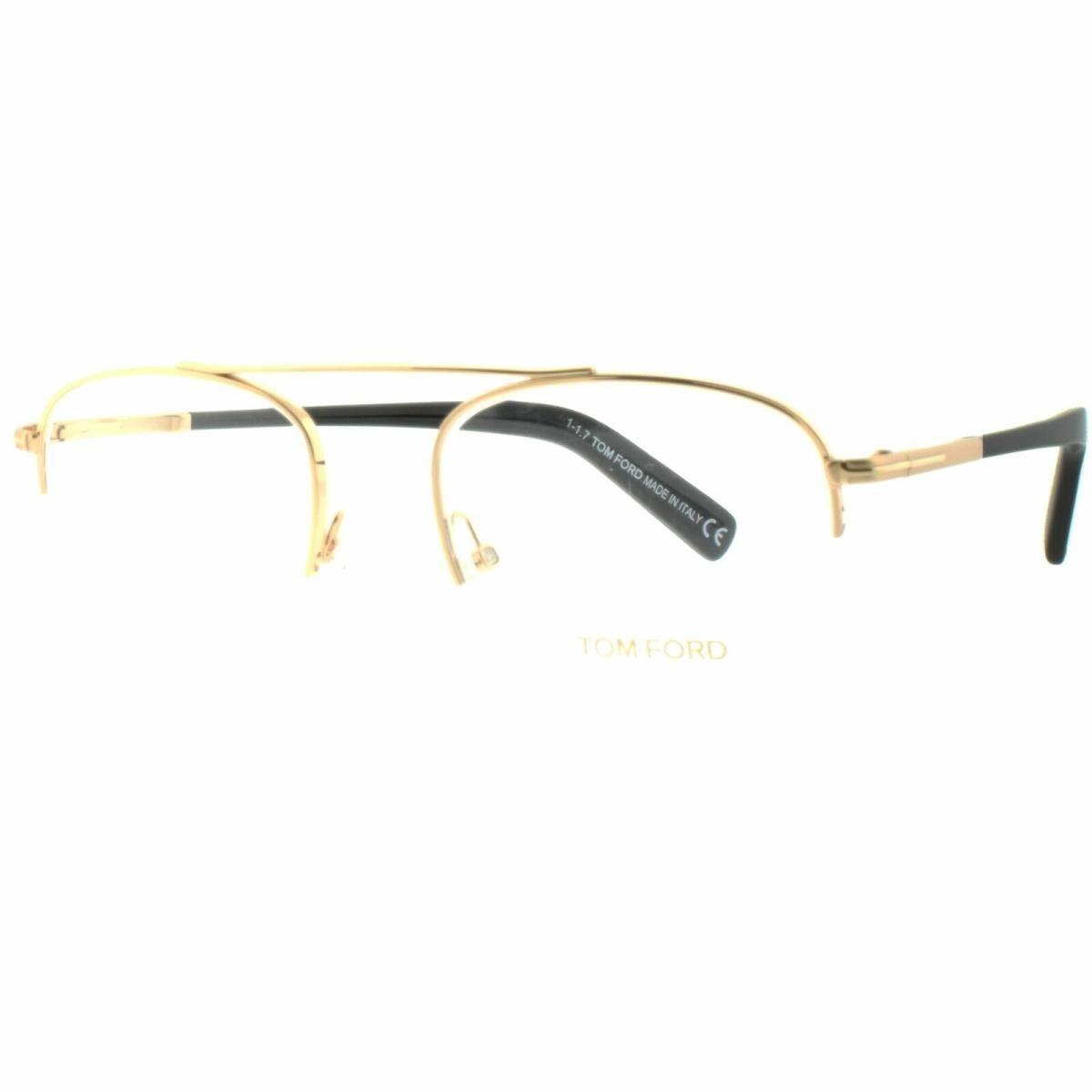 Tom Ford FT5450 028 Gold Semi Rim Oval Unisex Lens Optical Frames Eyeglasses