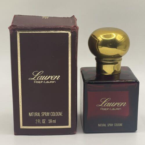 Lauren By Ralph Lauren 2 oz 59 ml Natural Spray Cologne 1980 s - As Pictured