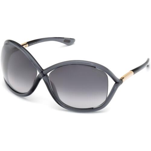Tom Ford Women`s Whitney Dark Gray Smoke Lenses 64mm Sunglasses NO Case - Frame: Dark Gray, Lens: Gray