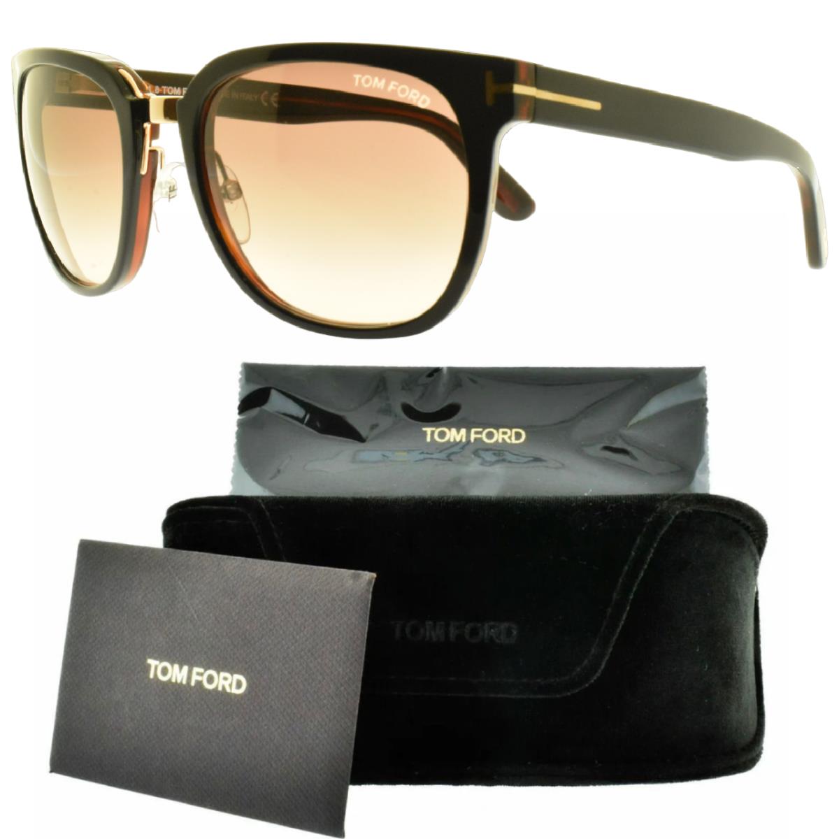 Tom Ford TF 290 01F Black Square Full Rim Womens Sunglasses