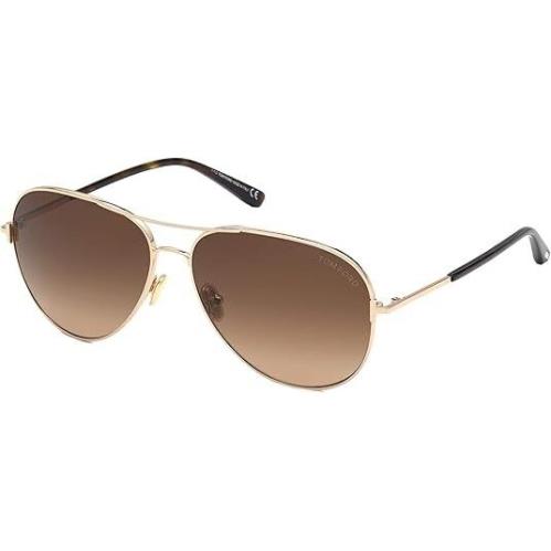 Tom Ford Clark FT0823 28F Aviator Gold/brown Gradient Sunglasses