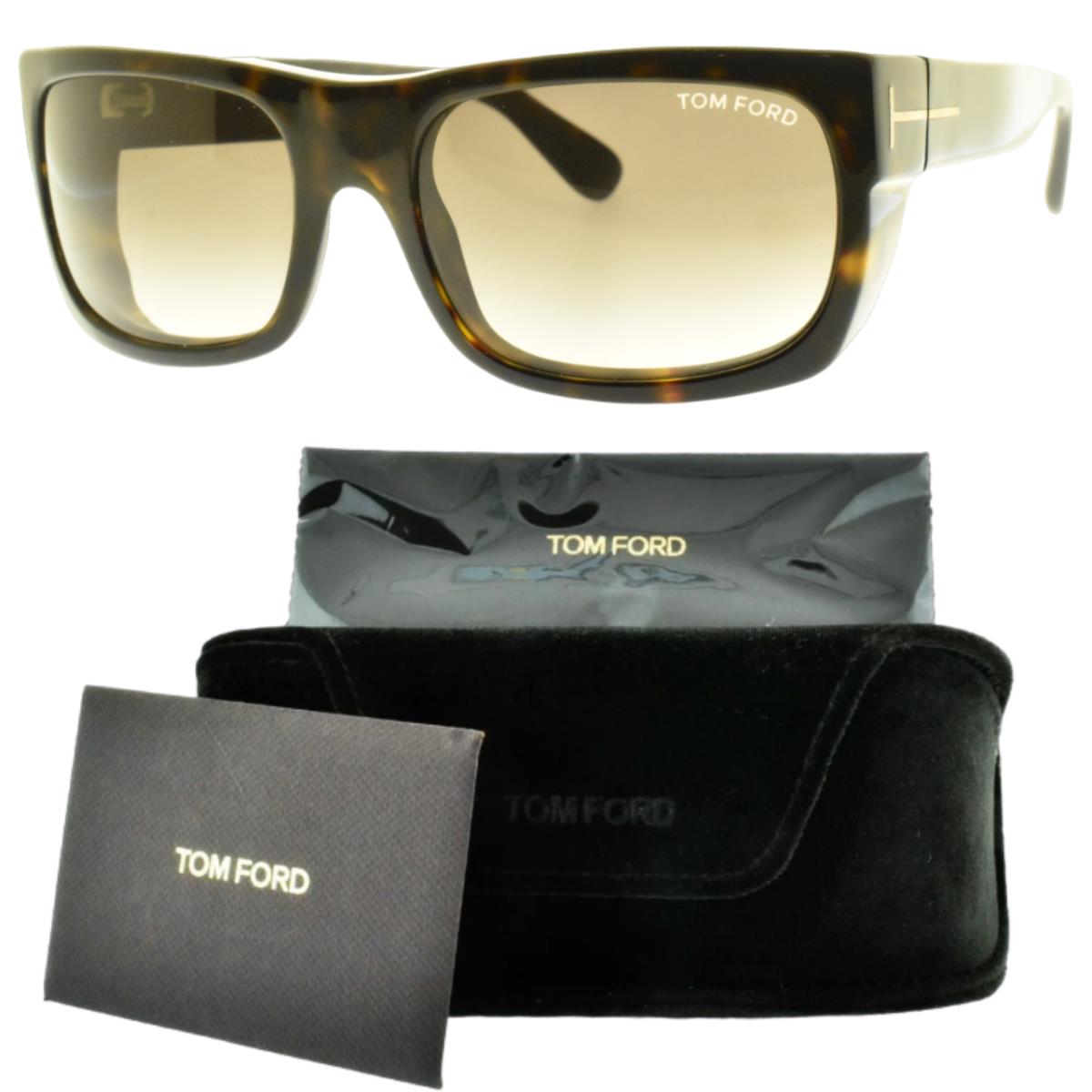 Tom Ford TF 440 52K Tortoiseshell Rectangle Full Rim Mens Sunglasses
