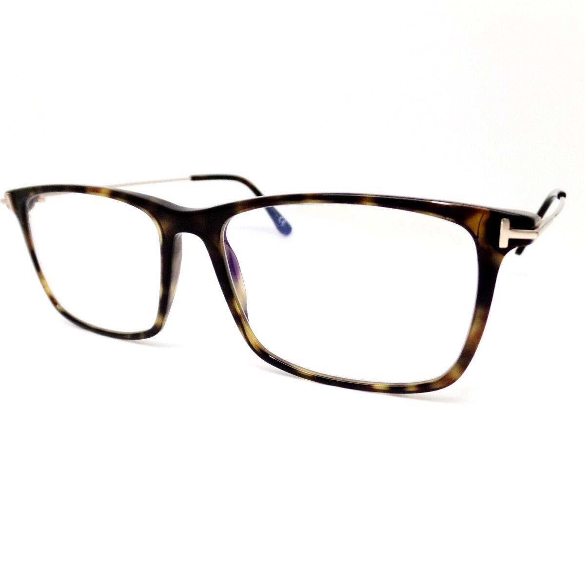 Tom Ford 5758 052 Havana Gold Blue Block Frames - Frame: Havana Gold