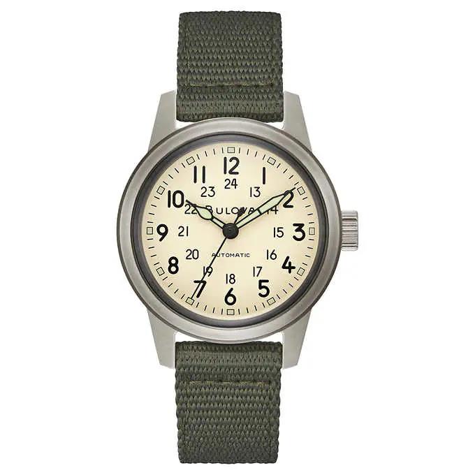 Bulova Military Vintage Stainless Steel Automatic Men`s Watch