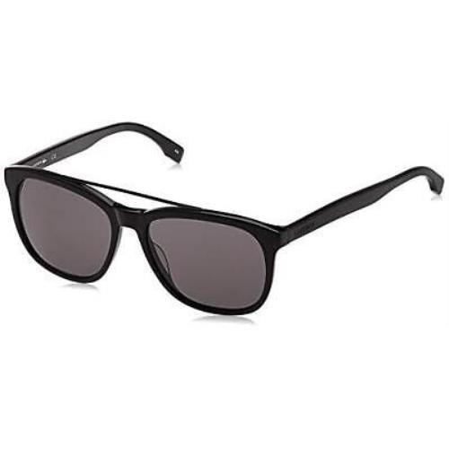 Lacoste Men`s L822S Rectangular Sunglasses Black/black 55 mm Black/black