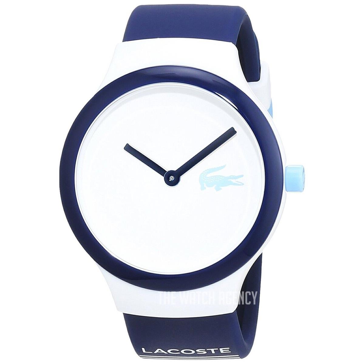 Lacoste 1272 Unisex White/blue Goa Silicone Bracelet Watches 40 mm