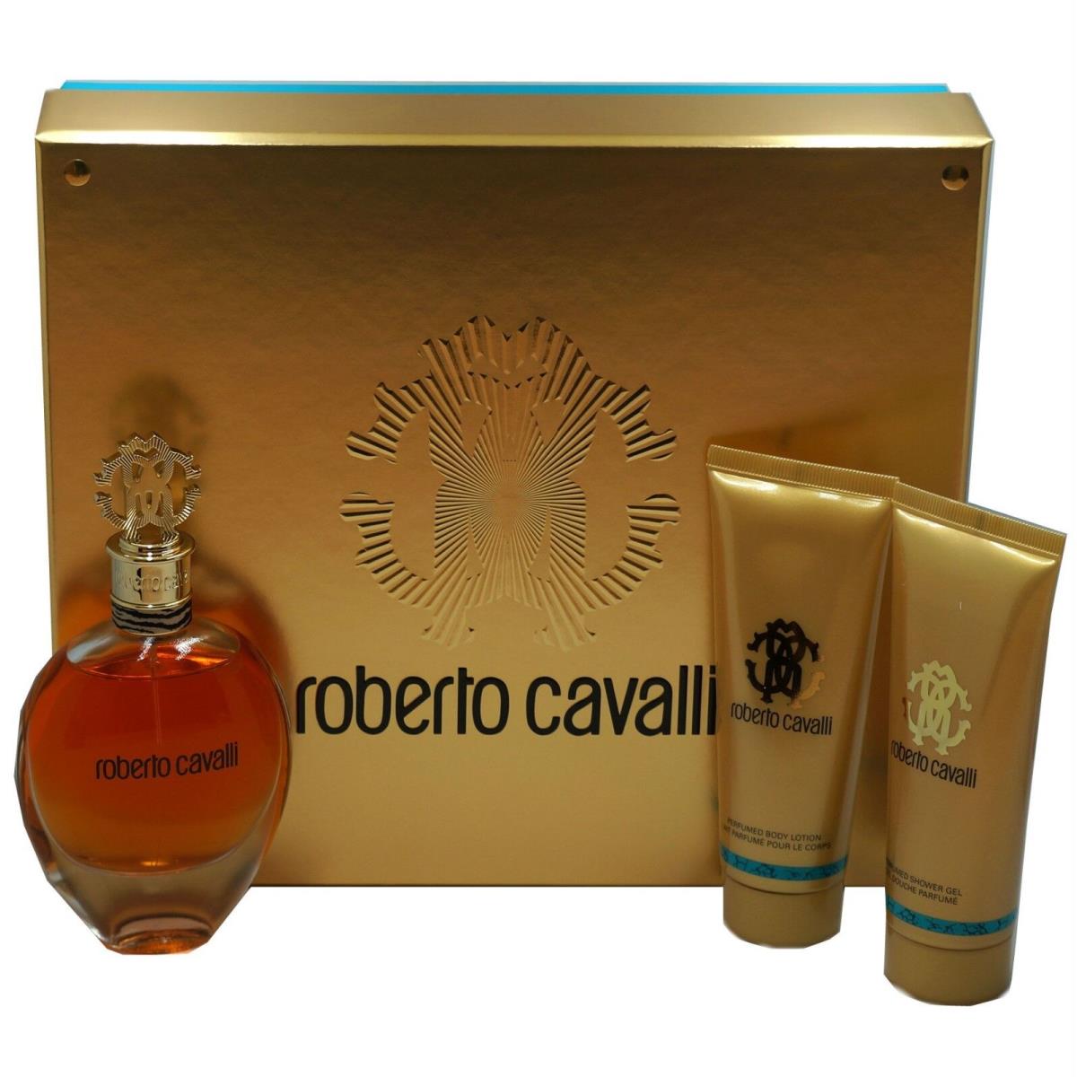 Roberto Cavalli 3 Piece Gift Set Eau DE Parfum Spray 75ML NIB-RC001166
