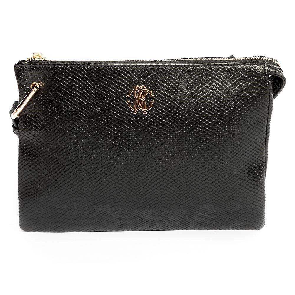 Roberto Cavalli Envelope Crossbody Handbag Purse Black Falabella Collection