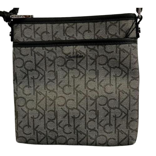 Calvin Klein Signature Top Zip N/s Crossbody Mink/graph/black