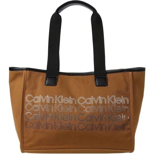 Woman`s Handbags Calvin Klein Parul Canvas Tote Natural Lettering Mrsp