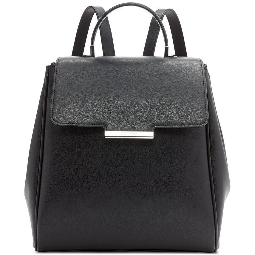 Calvin Klein Women`s Nolan Top Handle Backpack Black Silver