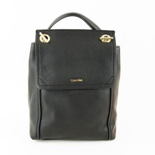 Calvin Klein Toggle Small Leather Backpack Black