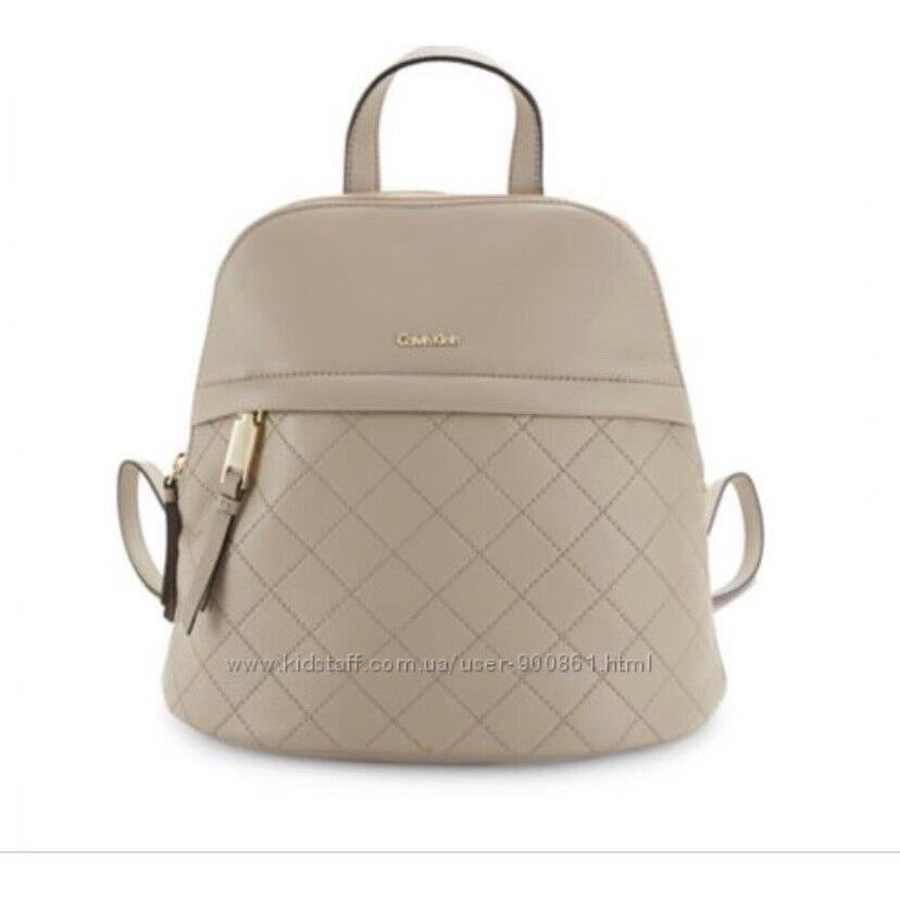 Calvin Klein Cream Leather Backpack A11