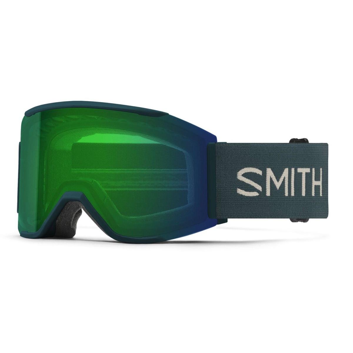 Smith Squad Mag Snow Goggles Pacific Flow Everyday Green Mirror Lens +bonus