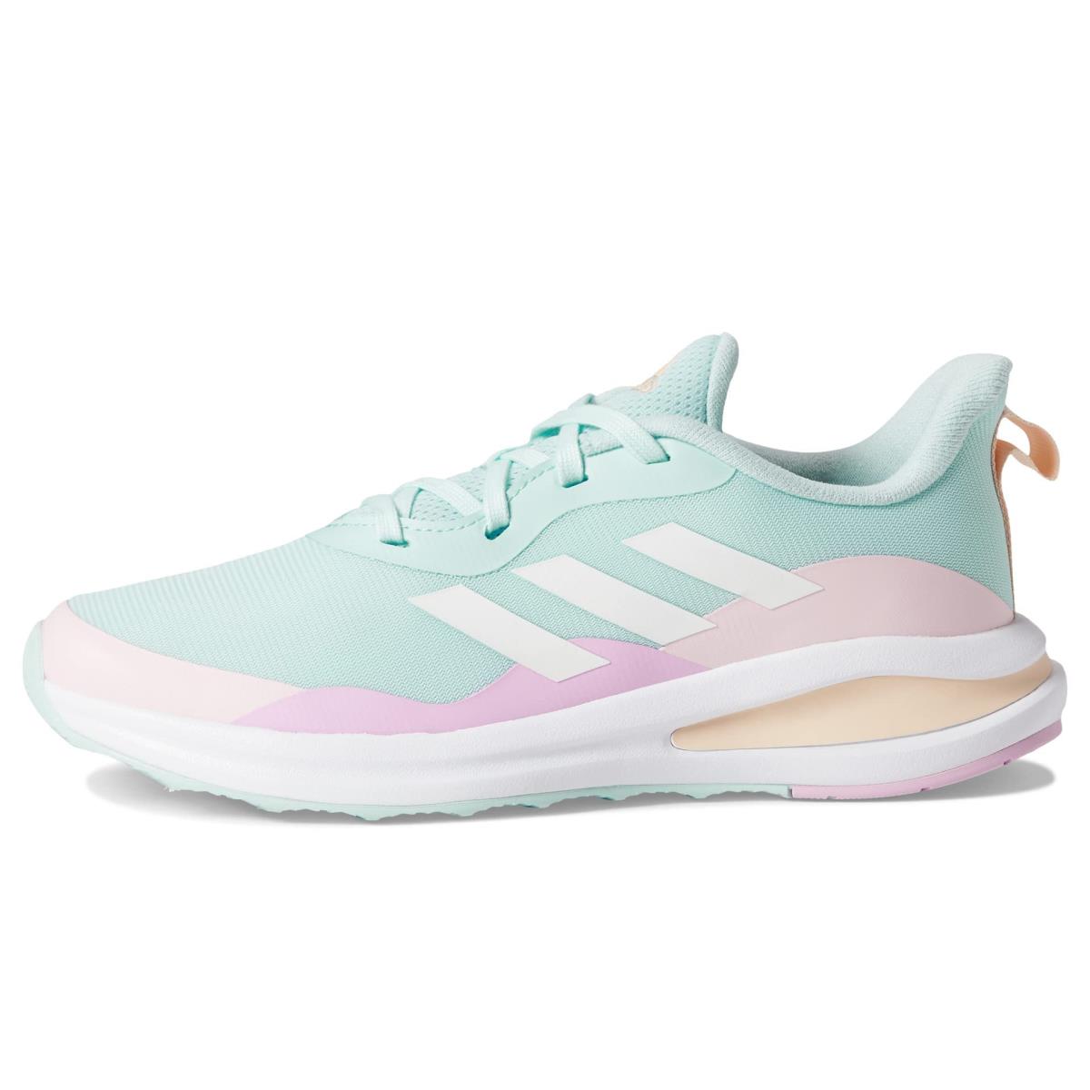 Adidas Kids` Fortarun Cloudfoam Running Shoes Almost Blue/Ftwr White/Clear Pink