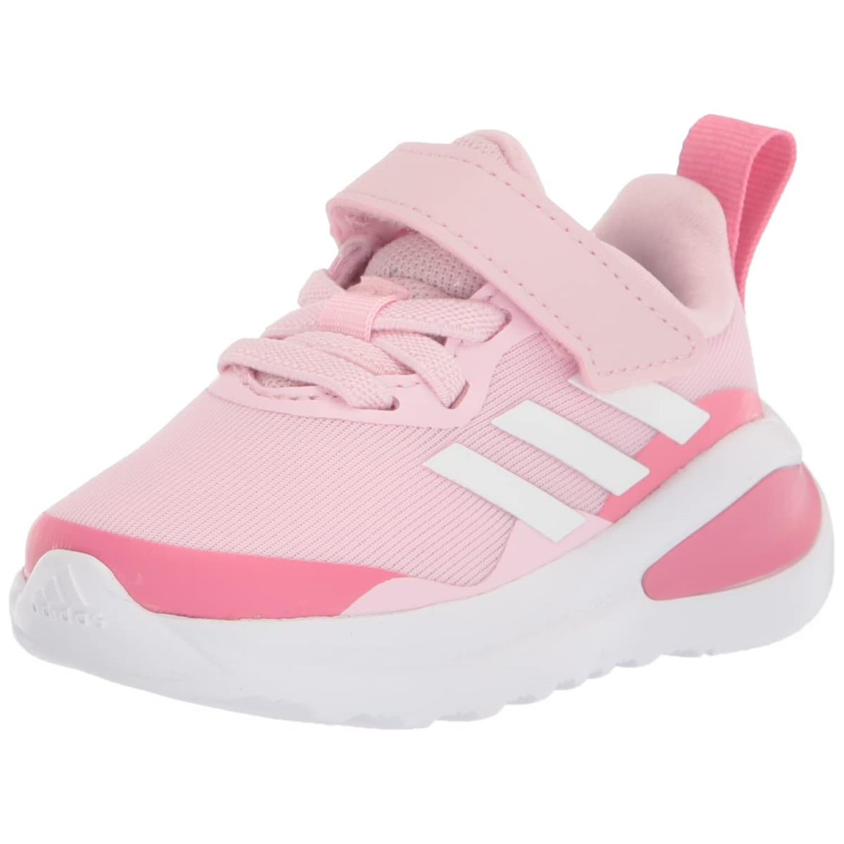 Adidas Kids` Fortarun Cloudfoam Running Shoes Clear Pink/White/Rose Tone