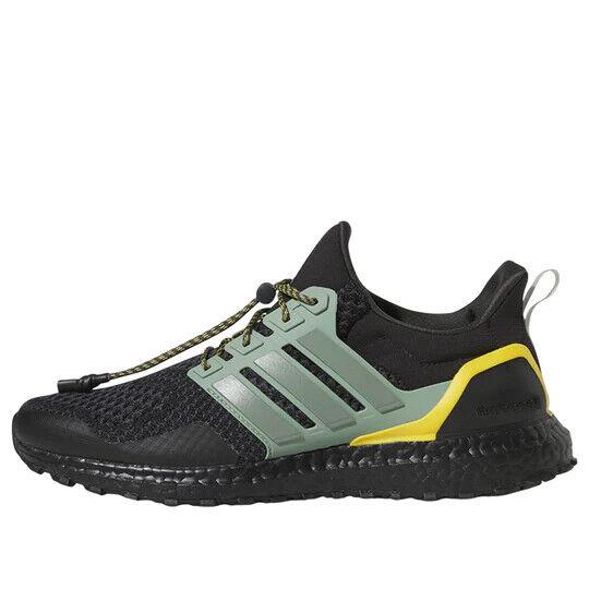 Adidas Ultraboost 1.0 Men`s Size 12 Core Black/silver Green/carbon HQ196