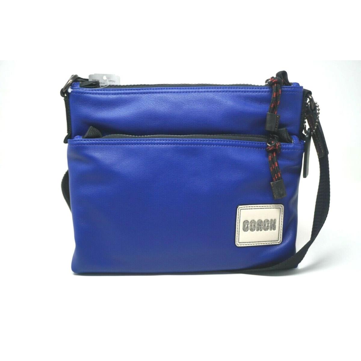 Coach Mens Pacer with Coach Patch Blue Smooth Leather Crossbody Bag 78834