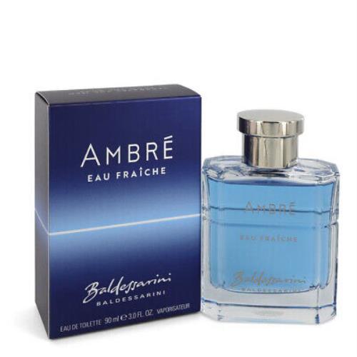 Baldessarini Ambre Eau Fraiche Cologne 3 oz Edt Spray For Men by Hugo Boss