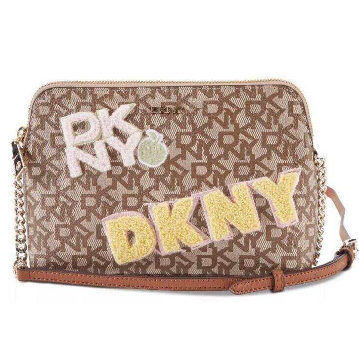 Dkny Bryant Crossbody Monogram Patches Small Dome Signature Logo Zip Around