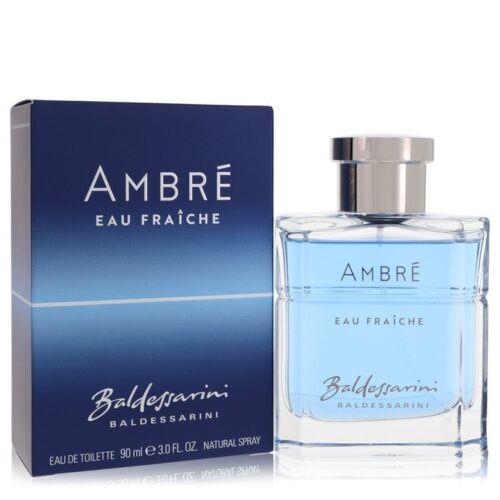 Baldessarini Ambre Eau Fraiche by Hugo Boss Eau De Toilette Spray 3 oz For Men