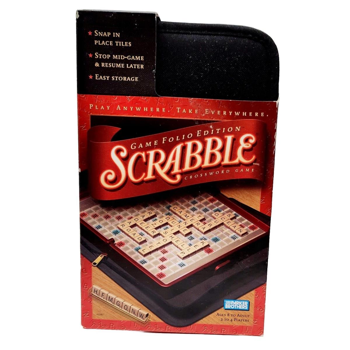 Game Folio Edition Scrabble Cross Word Game 2001 Vintage 2-4 Players Ages 8+