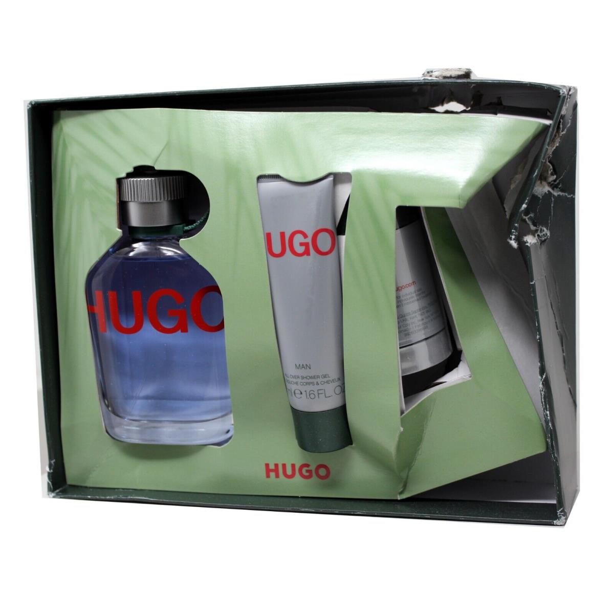 Hugo Boss Hugo Man 3 Piece Gift Set Eau DE Toilette Natural Spray 125ML D