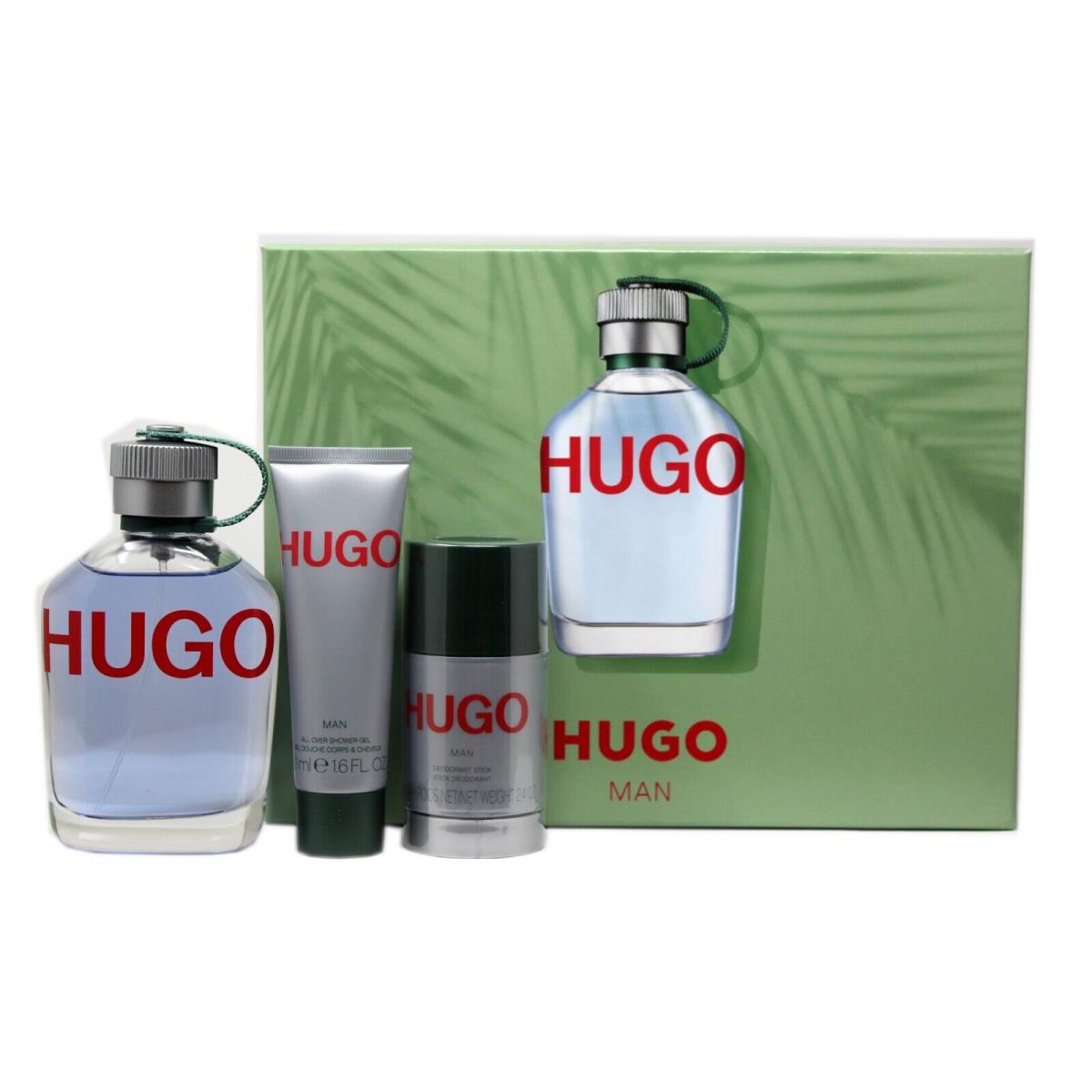 Hugo Boss Hugo Man 3 Piece Gift Set Eau DE Toilette Natural Spray 125 ML/4.2 OZ