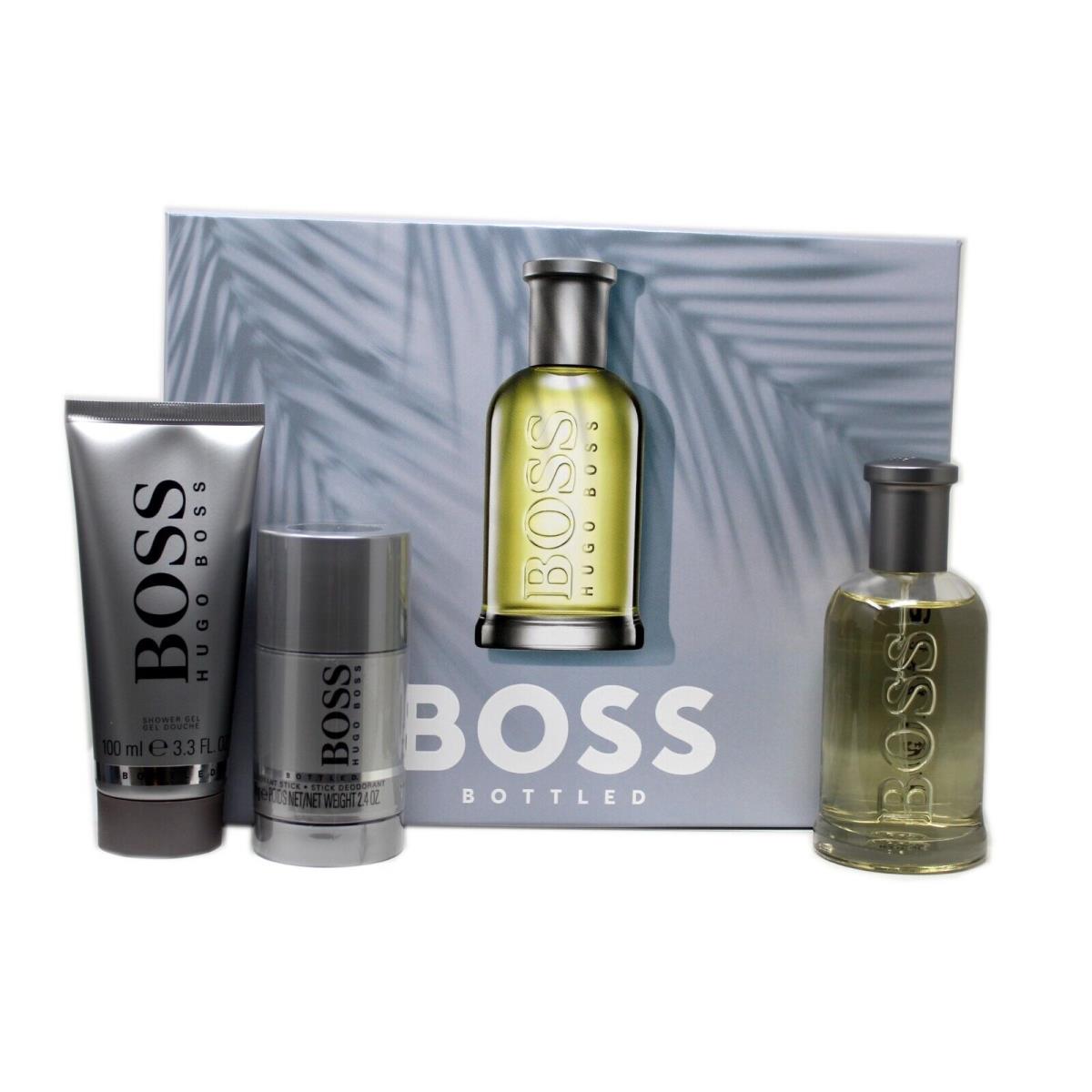 Boss Bottled BY Hugo Boss 3 Piece Gift Set For Men Eau DE Toilette Spray 100ML