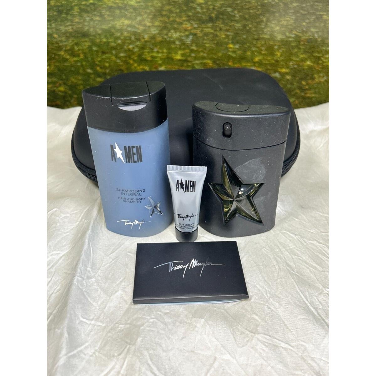 Hugo Boss Thierry Mugler A Men 50ML Edt Spray/ 100ML Hair Body Shampoo/ 10ML Look Great