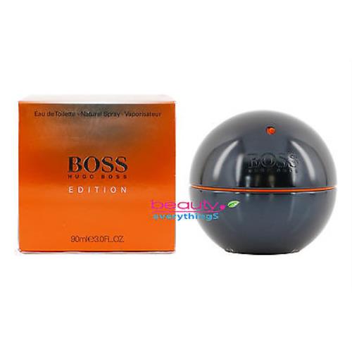 Boss In Motion Black by Hugo Boss 3.0oz /90ml Eau De Toilette Spray For Men Rare