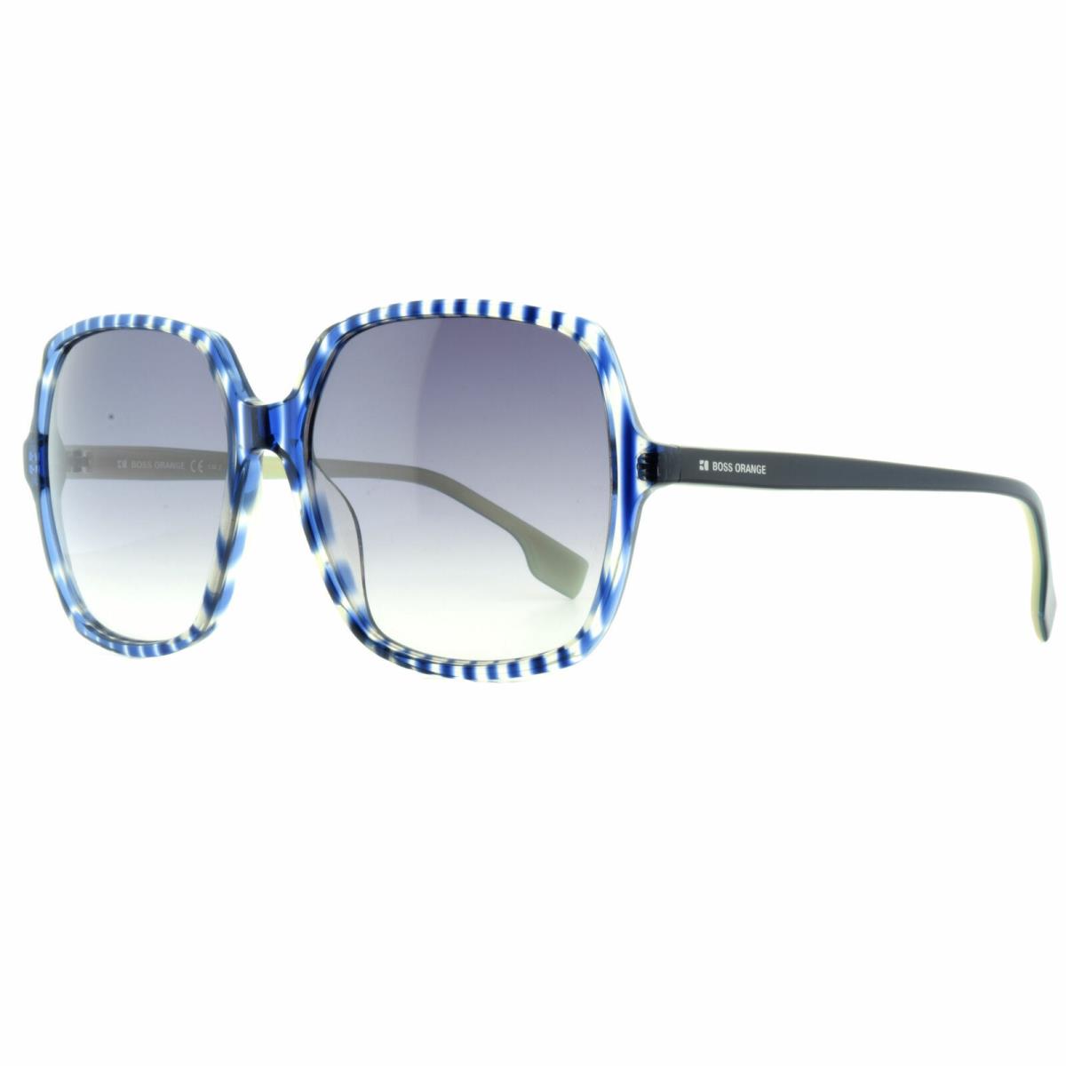 Hugo Boss Orange 0033/S Afd Blue Square UV Blue Lens Sunglasses - Frame: Blue, Lens: Blue