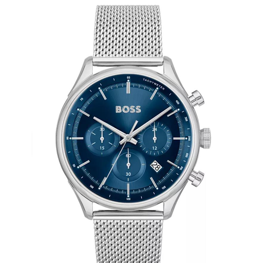 Hugo Boss Men`s Gregor Quartz Chronograph Silver-tone Stainless Steel Watch