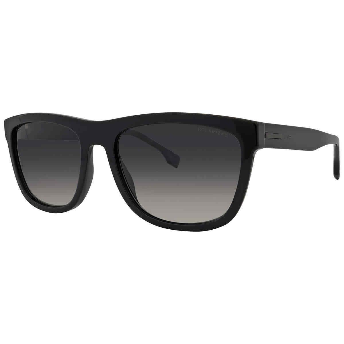 Hugo Boss Polairzed Grey Gradient Square Men`s Sunglasses Boss 1439/S 0807/WJ 58