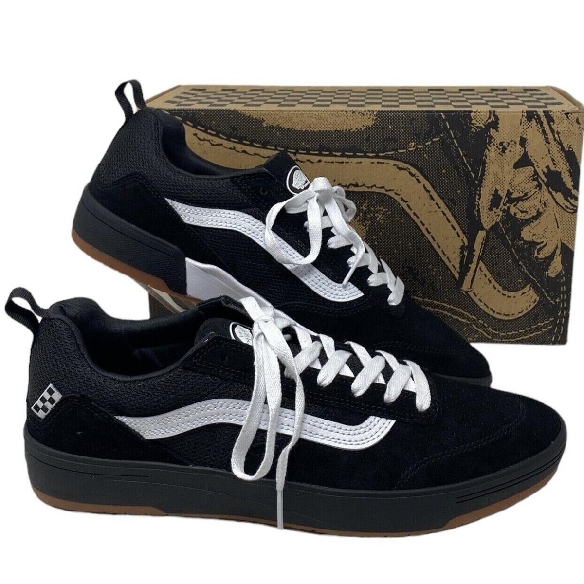 Vans Zahba Shoe For Men Skate Sneakers Low Suede Black White Casual VN0007QQBA2