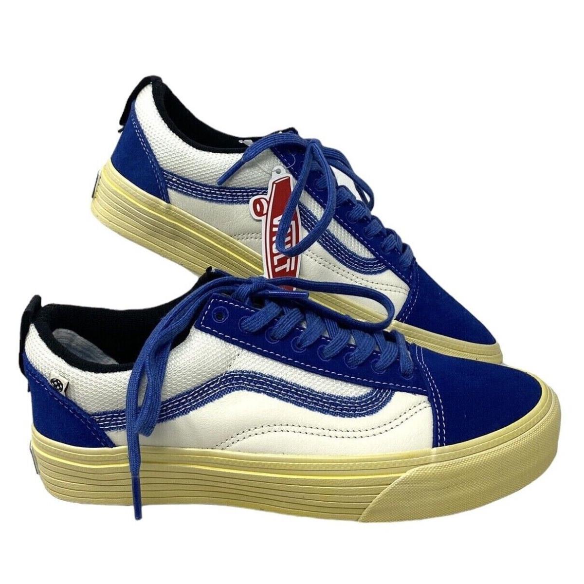 Vans Old Skool Split VR3 Low Top Shoes For Women Suede Blue White VN0A5FBGFUH