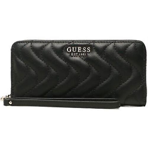 Guess Eco Mai Zip Around Wallet In Black