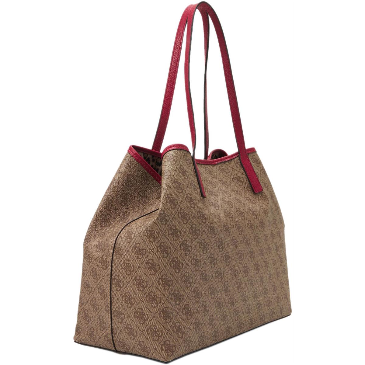 Guess Hwvg6995270 Vikky Womens Extra Large Tote In Brown