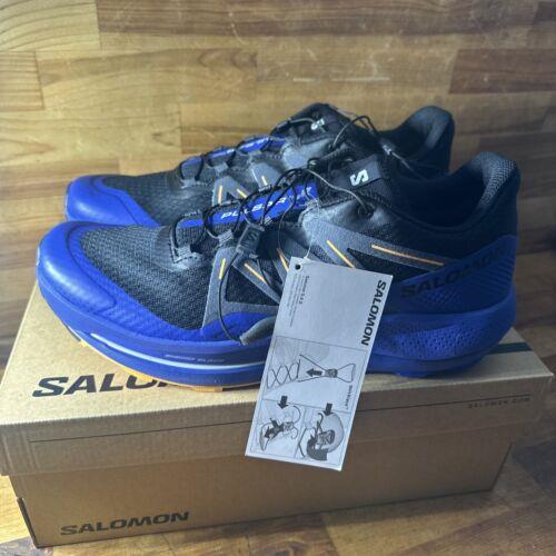 Salomon Pulsar Trail Running Shoes Mens 11.5 Black/clematis Blue/orange