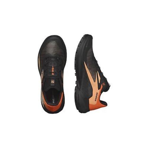 Salomon Genesis Men`s Trail Running Shoes Dragon Fire/black/cement M11.5