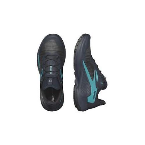 Salomon Genesis Men`s Trail Running Shoes Carbon/tahitian Tide/quiet Shade M10