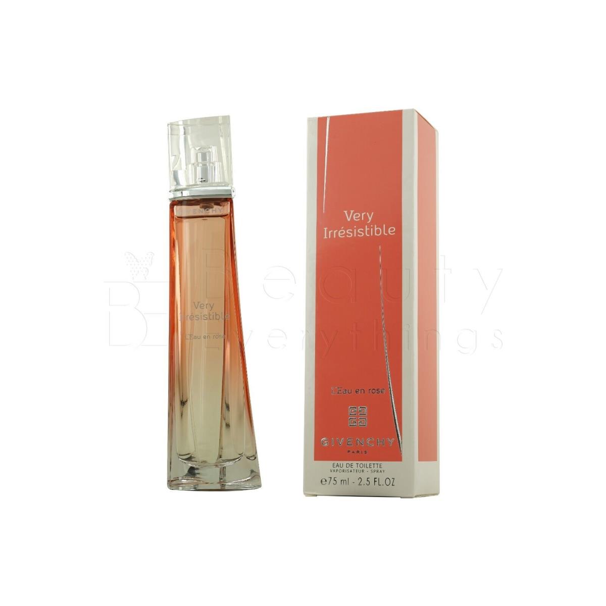 Very Irresistible L`eau en Rose by Givenchy 2.5oz / 75ml Edt Spray For Women