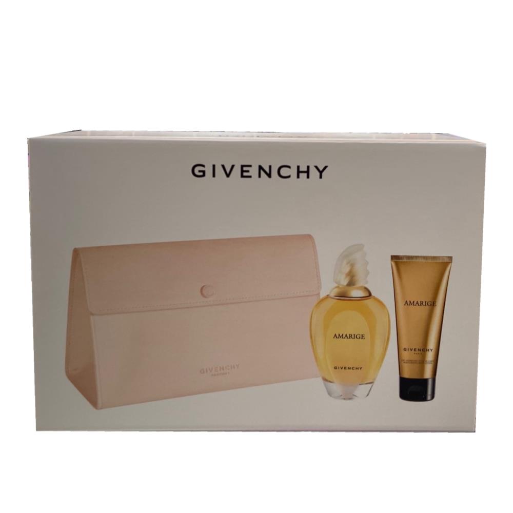 Amarige by Givenchy Set Body Lotion 2.5oz+Pouch Bag+edt Spray 3.3 oz