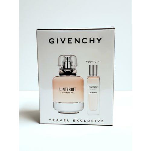 L` Interdit Givenchy 2PC Gift Set 2.6OZ Edp + 15ML Edp Spray