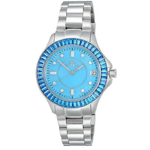 Oniss Women`s Crown Blue Dial Watch - ON7323-20LBU